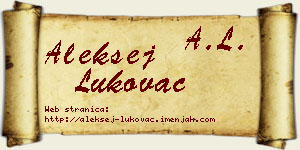 Aleksej Lukovac vizit kartica